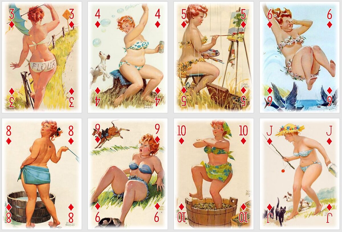 Hilda Pin Up Poker cards
