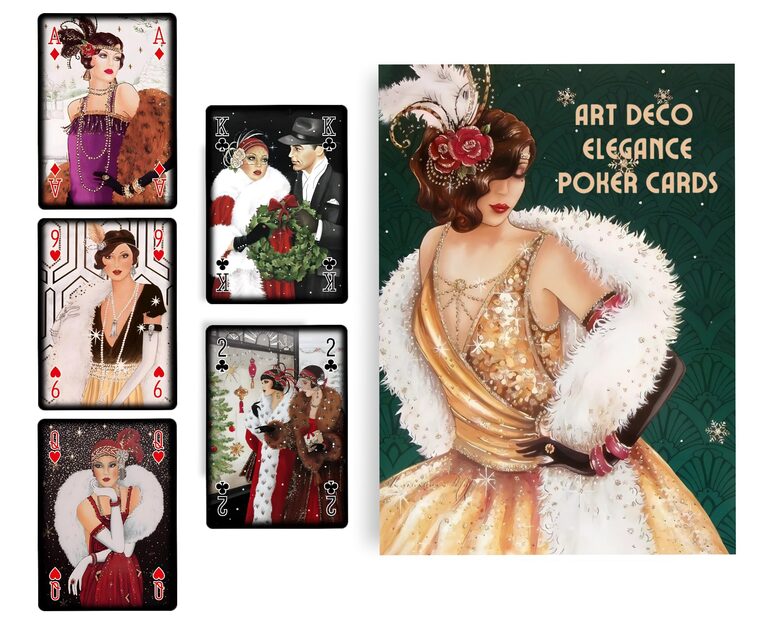 Art Deco Lady Playing cards