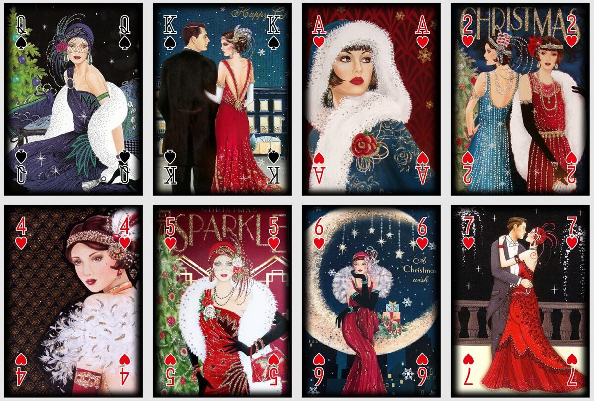Art Deco Lady Playing cards
